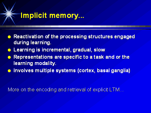 Implicit memory...