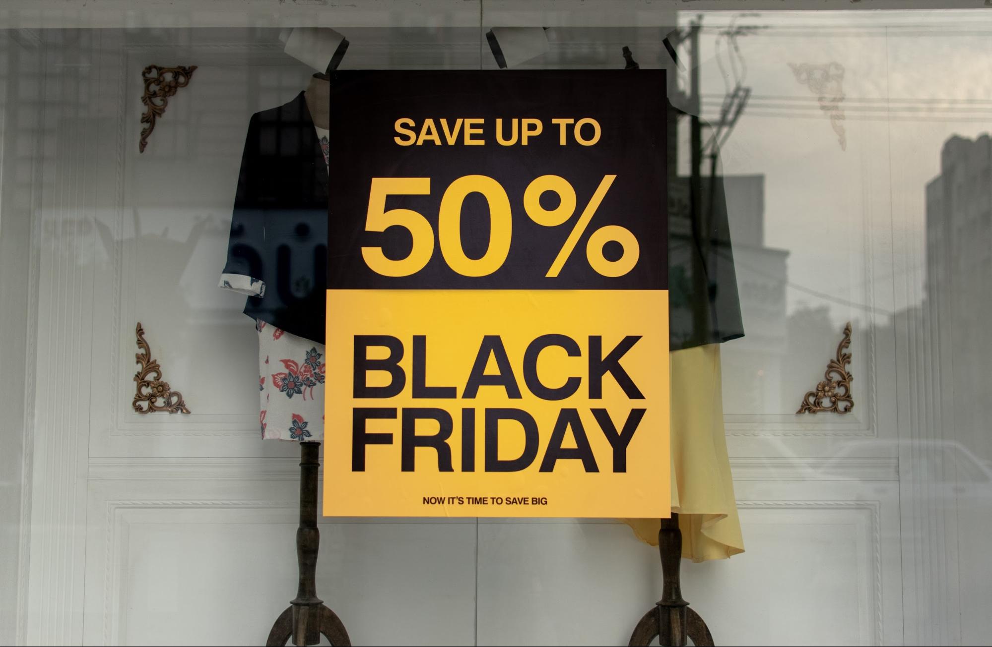 Picture of a black Friday sale sign to illustrate the need for a USP in your business