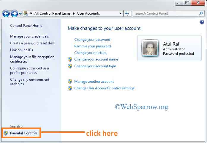 How to create new user account in windows 7?