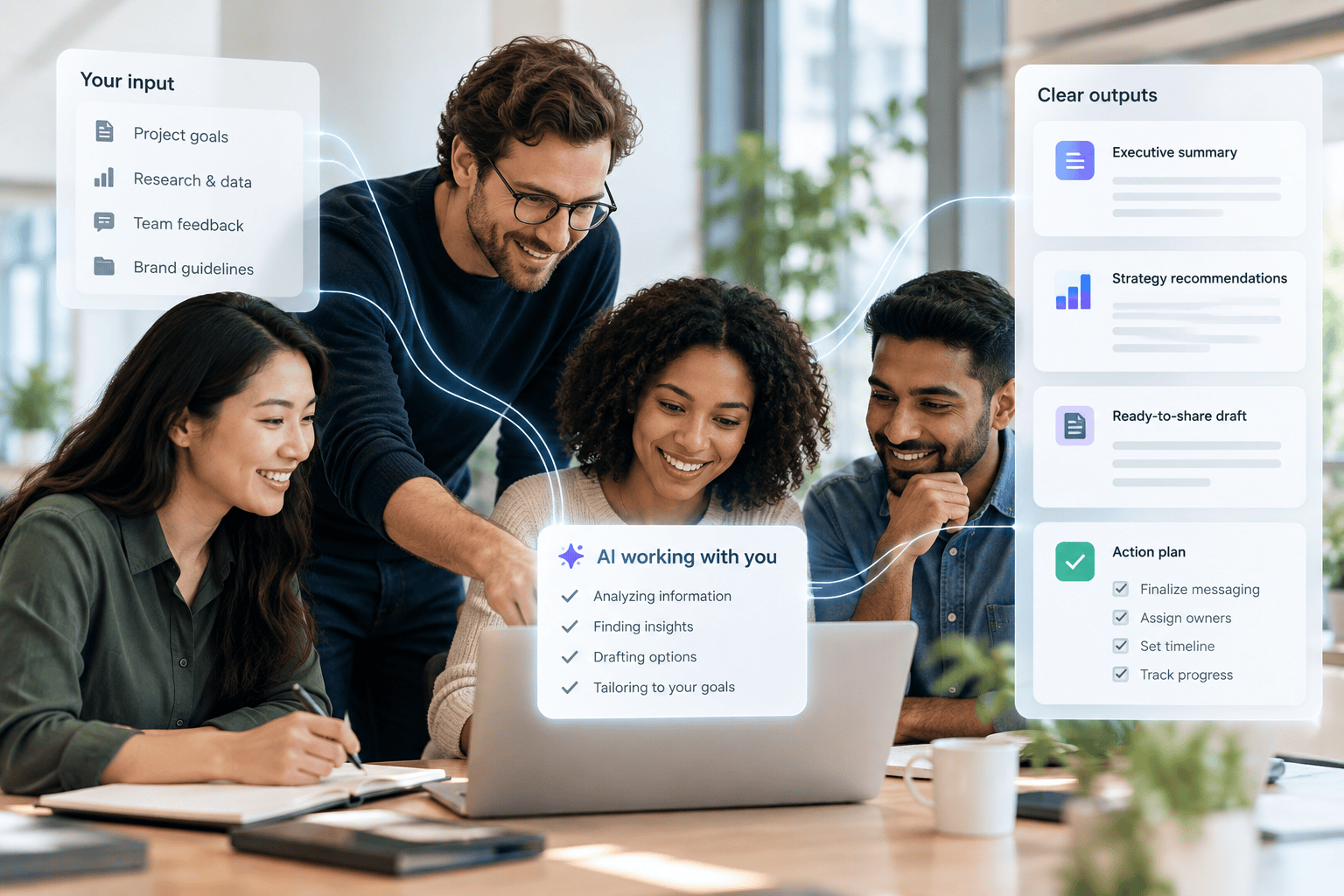 A Webutekk team member working alongside an AI agent