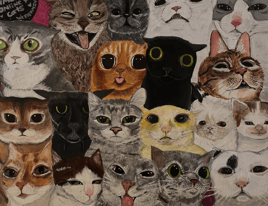 famous online cats painting