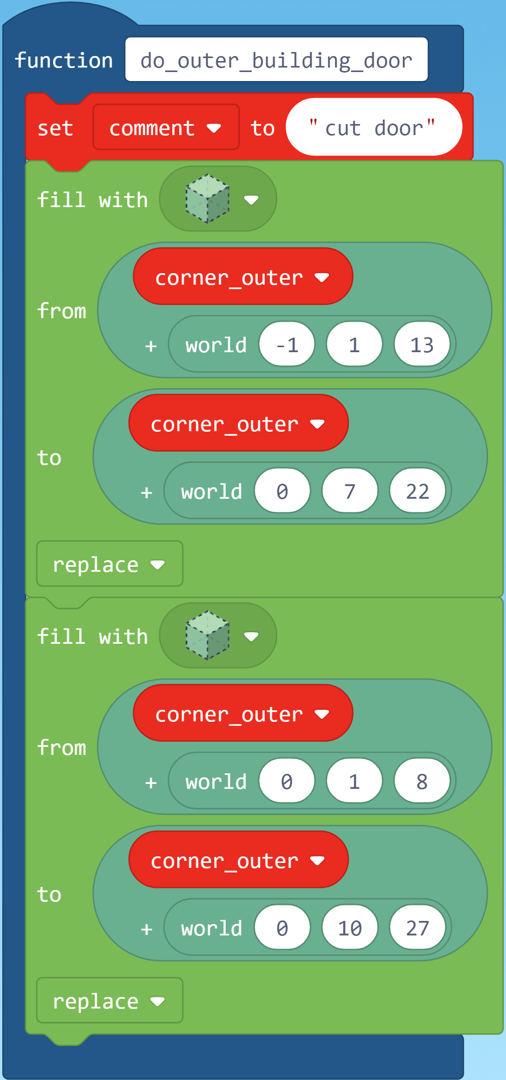 Minecraft Code Generator Fish Aquarium in MakeCode for Minecraft | We Code MakeCode