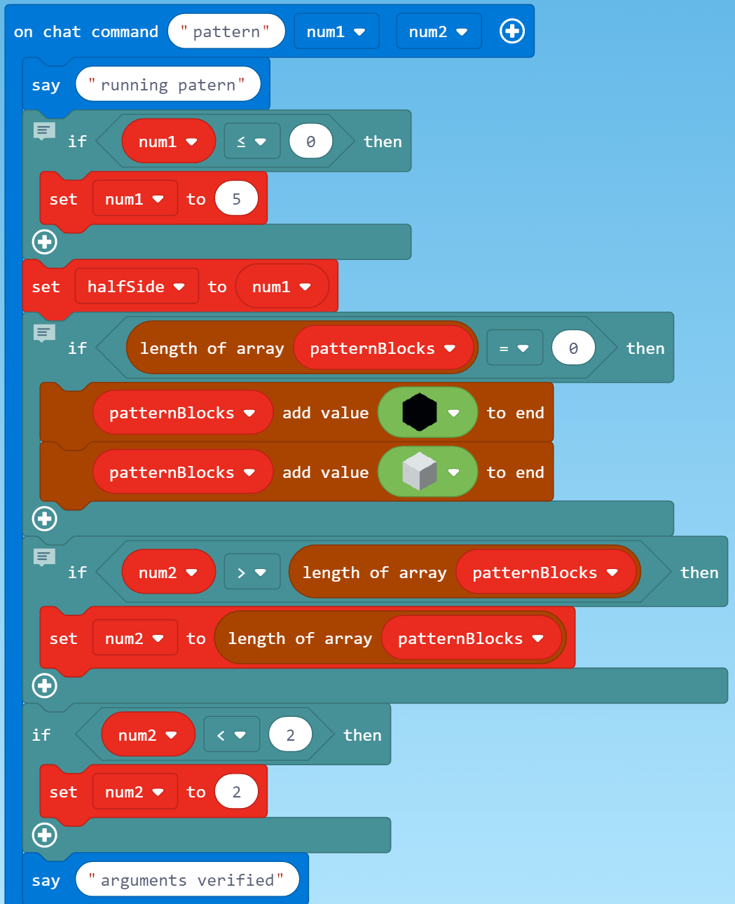 Pattern Code 1 We Code MakeCode