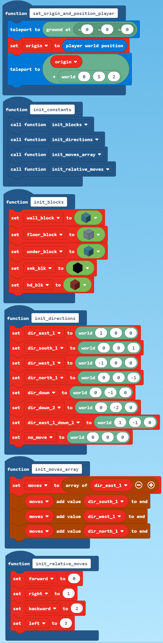 Mazer, the Maze Walking Snake in MakeCode for Minecraft | We Code MakeCode