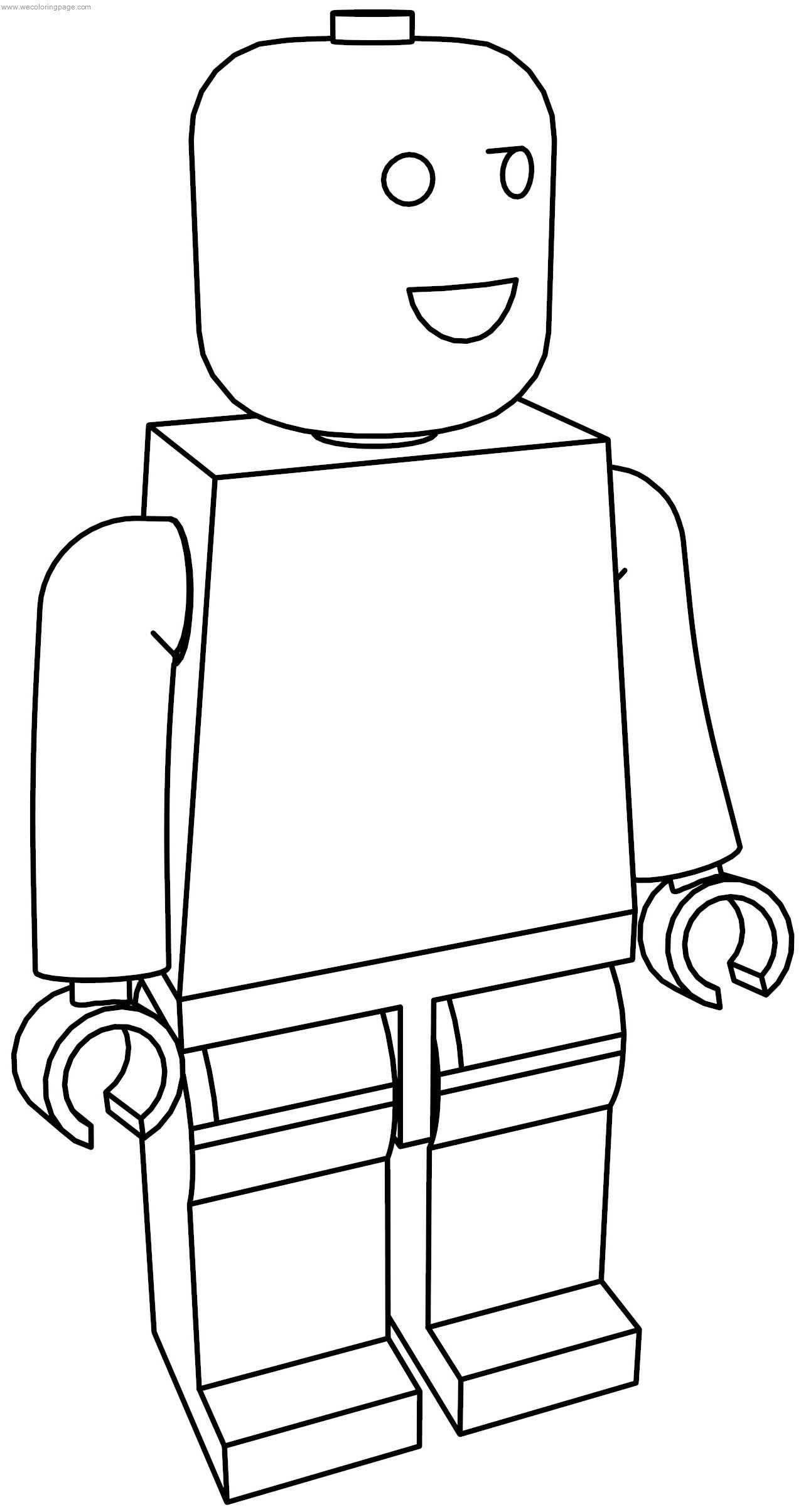 Normal lego man coloring page