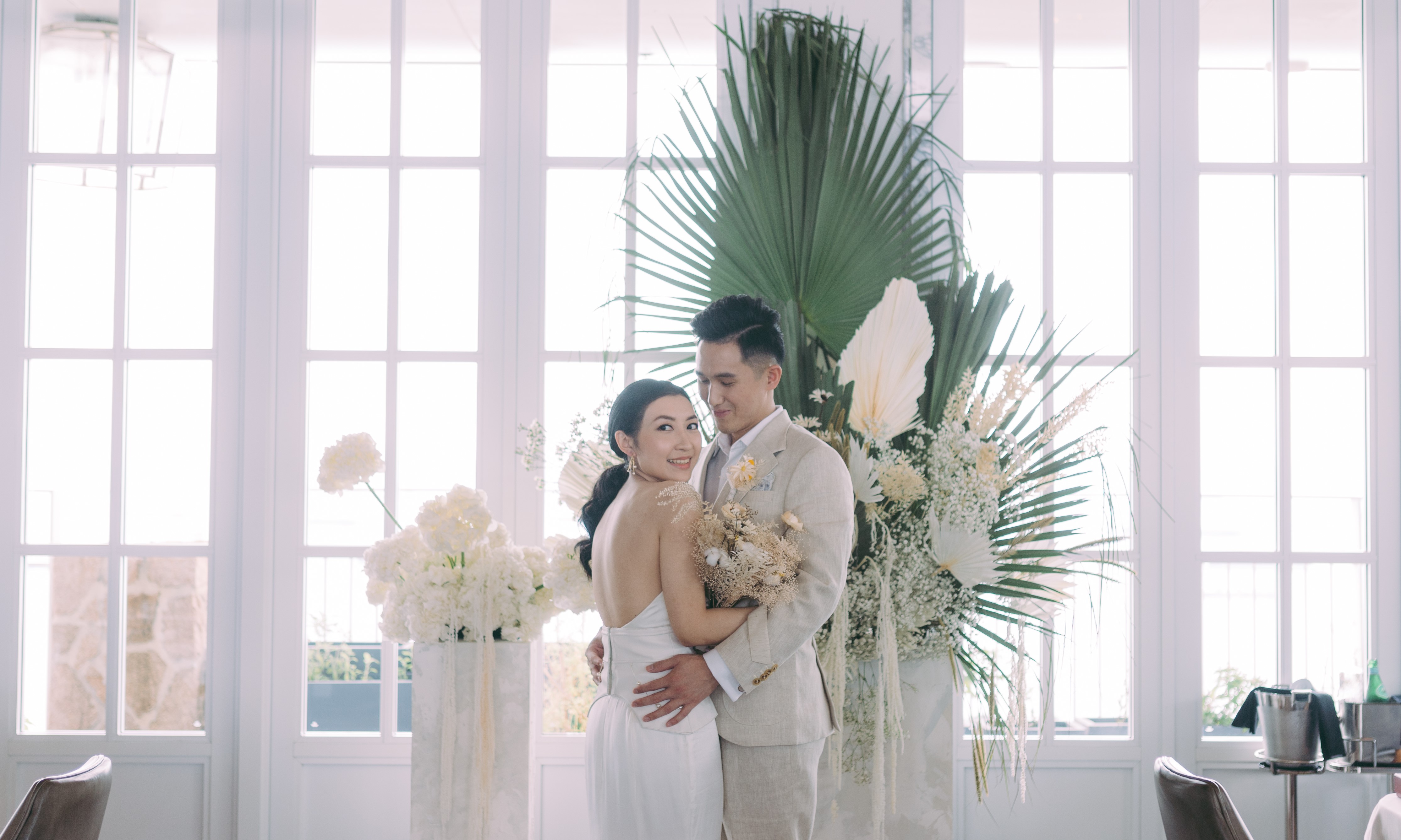 Rainer & Shauna’s Minimalist Wedding at Spago Dining Room