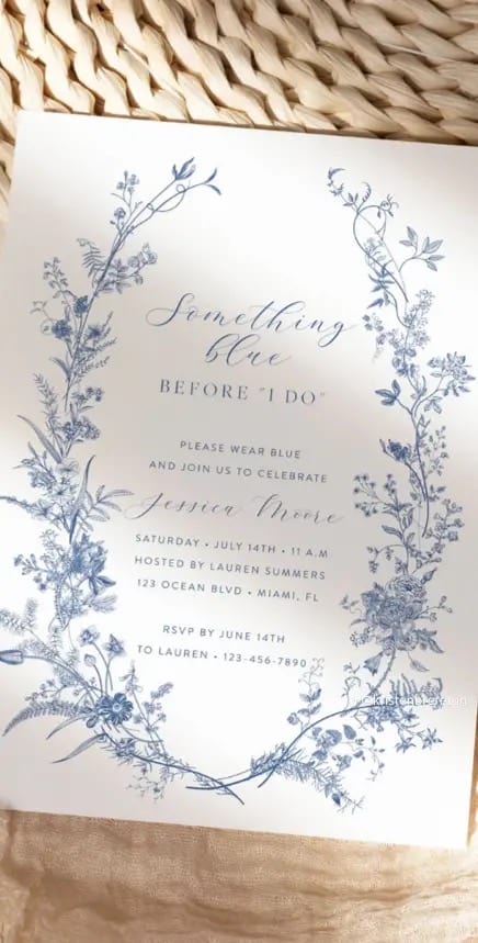Unique something blue wedding ideas