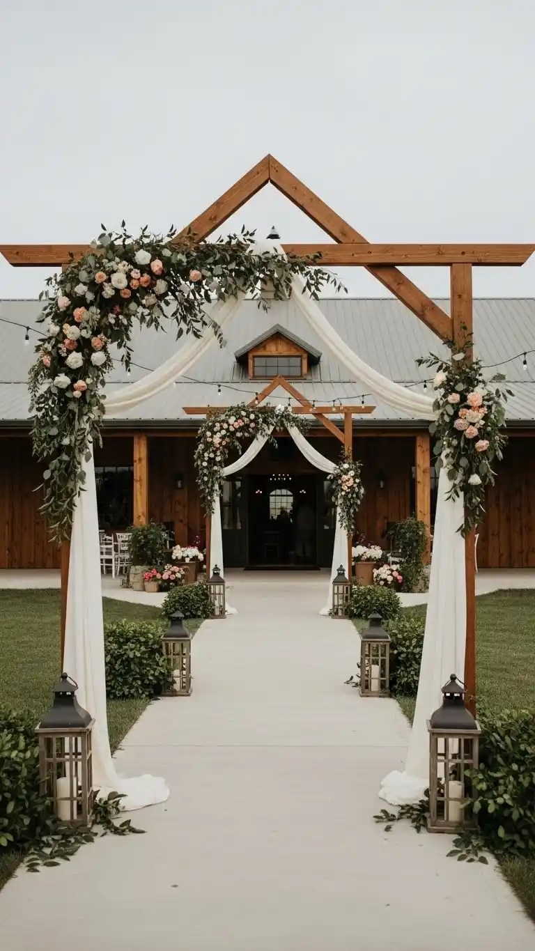 Wedding Entrance Decor: 21 Stunning Ideas 21 Rustic Wooden Structures