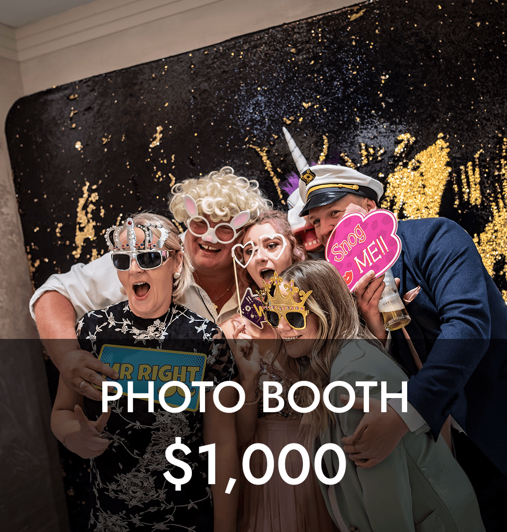Props and Glasses fun with the photo booth