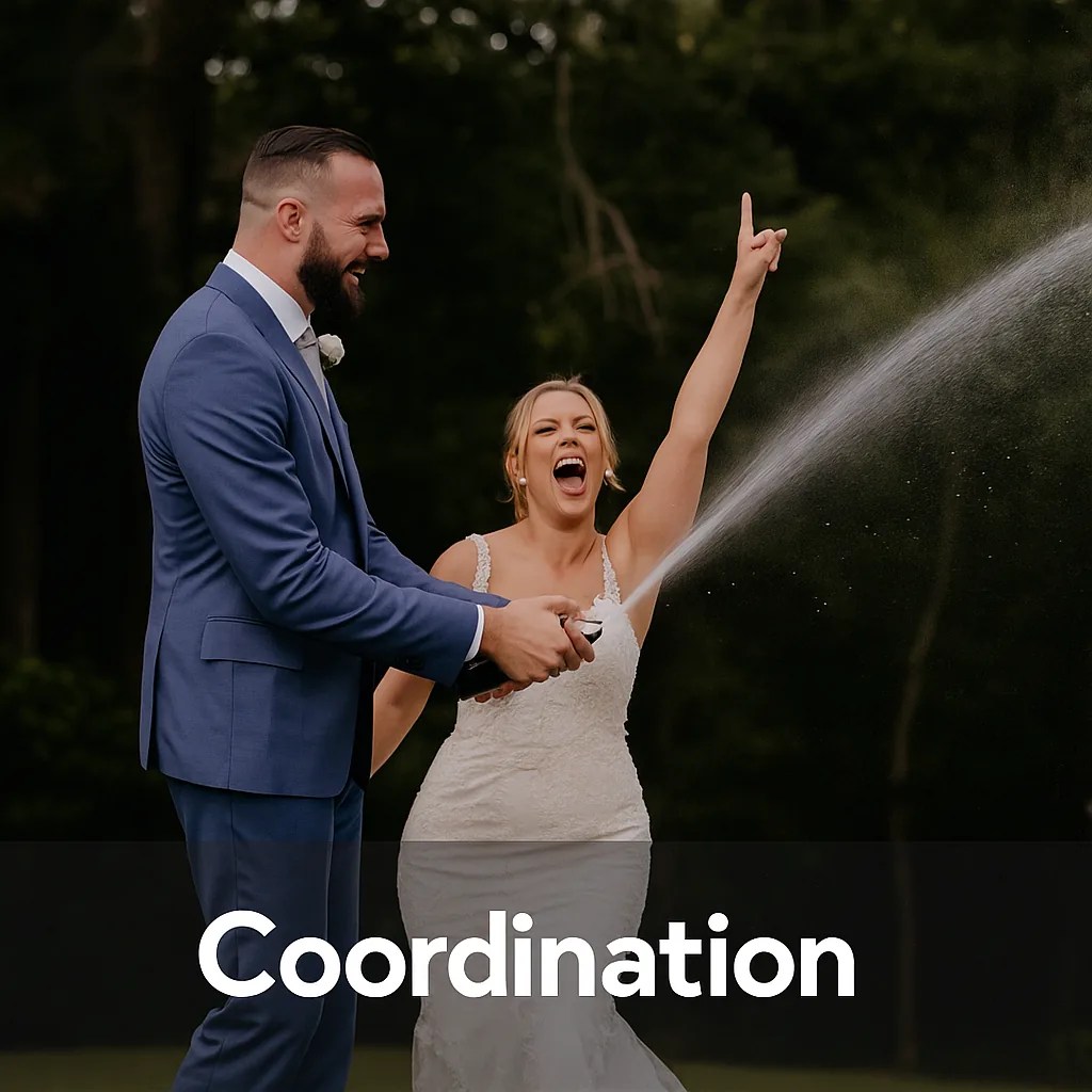 Day of wedding coordination, $1,500