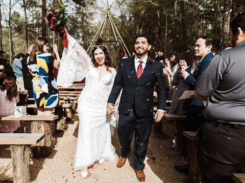 At The Shire Tipis Weddings & Events wedding venue exterior, Huntsville, TX