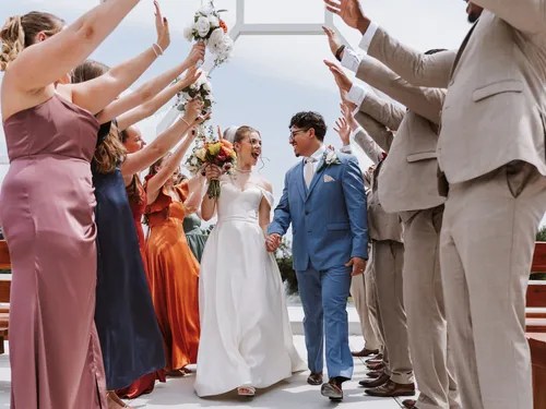 Wedding ceremony moment at Bluebird Haven Estates, Madisonville, TX