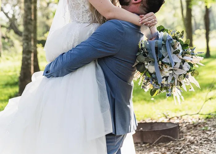 Candid wedding moment at Brazos Bend State Park, Needville, TX
