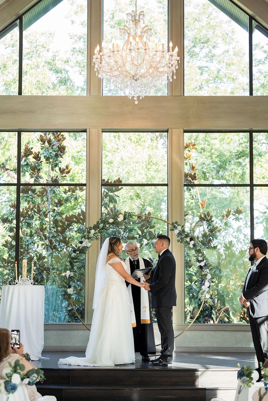 Jessica & Antonio's reception decor at Brighton Abbey, Aubrey, TX