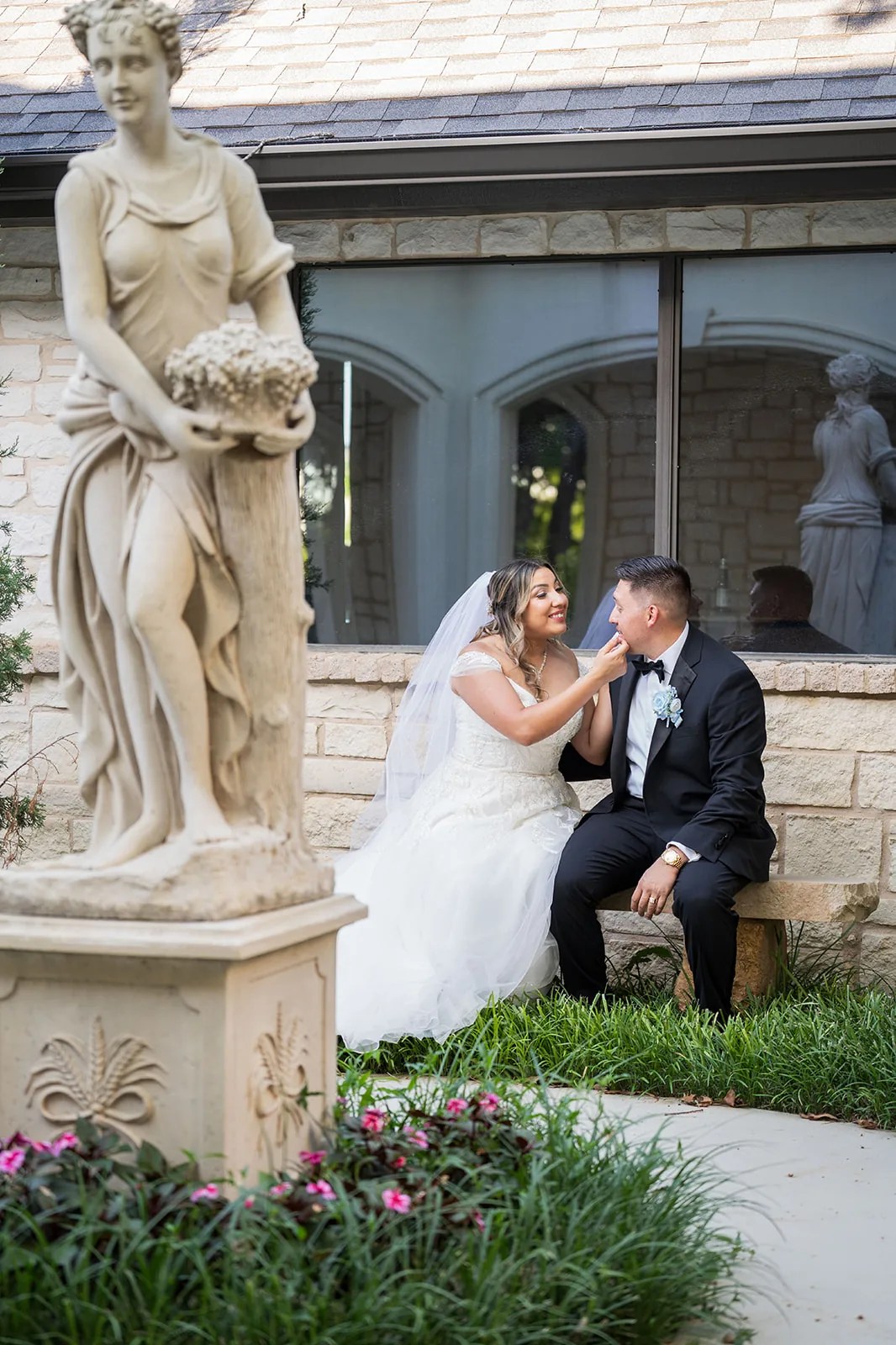 Jessica & Antonio's reception details at Brighton Abbey, Aubrey, TX