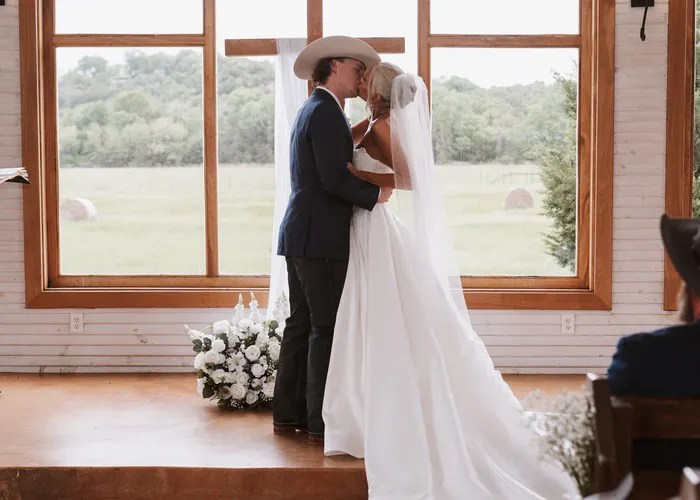 Wedding ceremony at The Brooks at Weatherford, Weatherford, TX