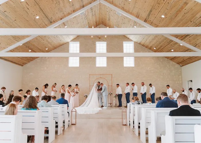 Candid wedding moment at Camp Hosea, Anderson, TX