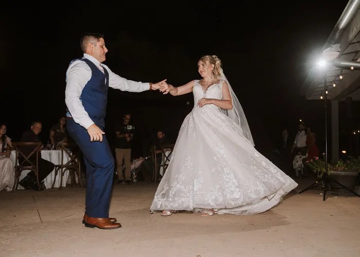 Wedding ceremony at Canyon Springs Golf Club, San Antonio, TX