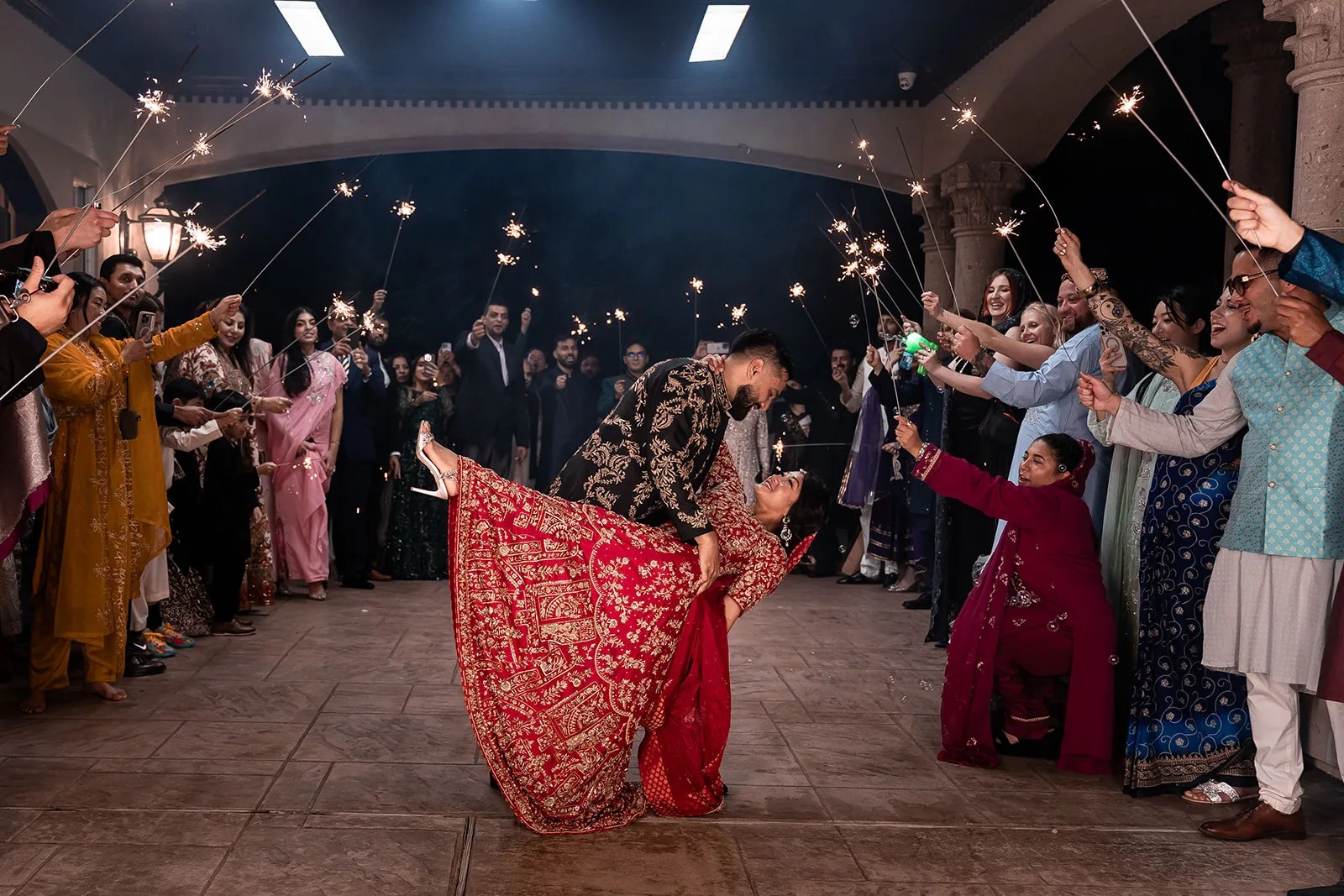 Deborah & Hasheem's wedding portrait at Chateau Crystale, Houston, TX