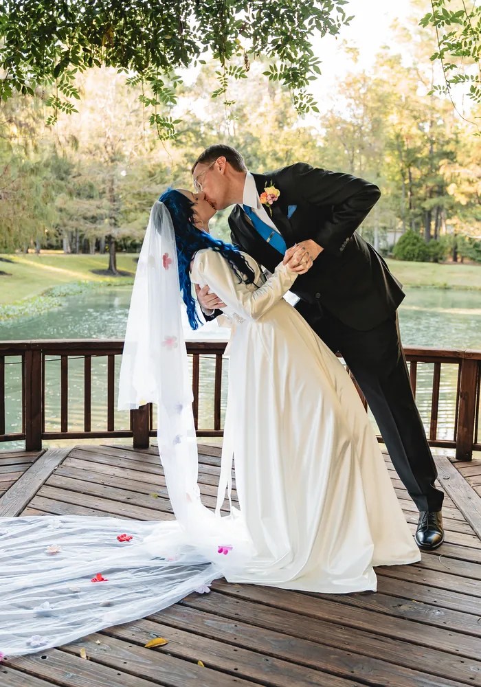 Bride and groom portrait at The Springs in Cypress, Cypress, TX