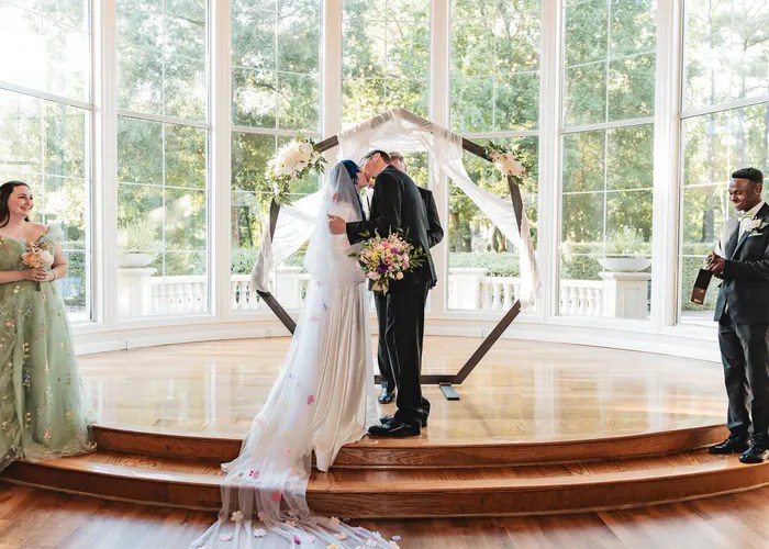 Candid wedding moment at The Springs in Cypress, Cypress, TX