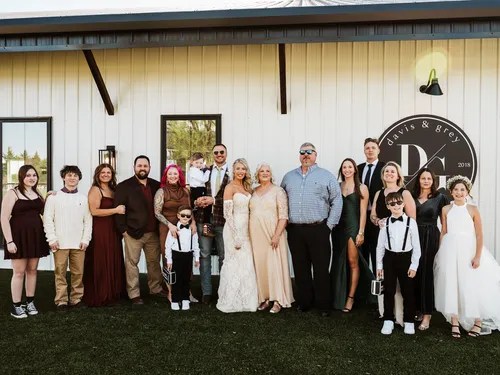 Davis & Grey Farms wedding venue exterior, Celeste, TX