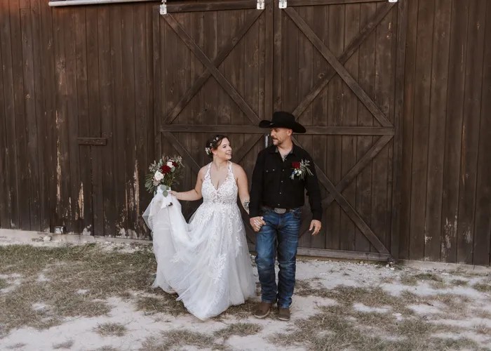 Wedding party celebration at Diamond Barrel, Liberty Hill, TX