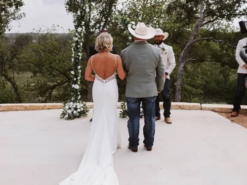 Dos Palomas Ranch wedding venue interior, Boerne, TX