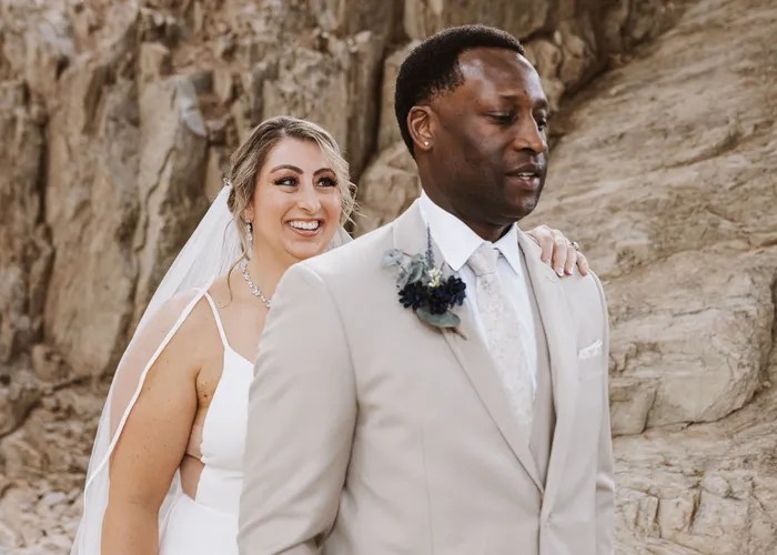 Wedding ceremony at Different Pointe of View, Phoenix, AZ