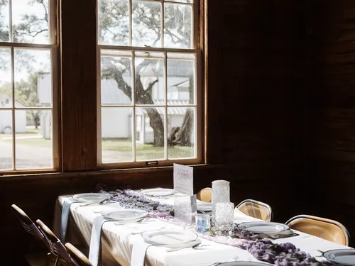Dubina Hall wedding venue exterior, Schulenburg, TX