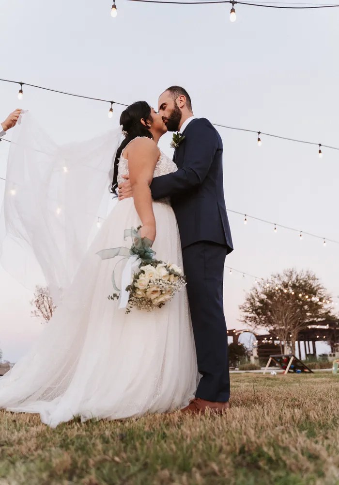 Bride and groom portrait at Enchanted Ranch, San Marcos, TX