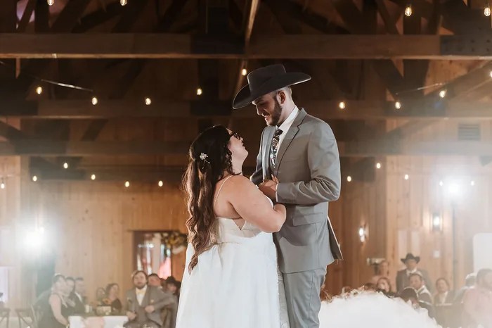 First dance at the reception at Fountain View Farms, Splendora, TX