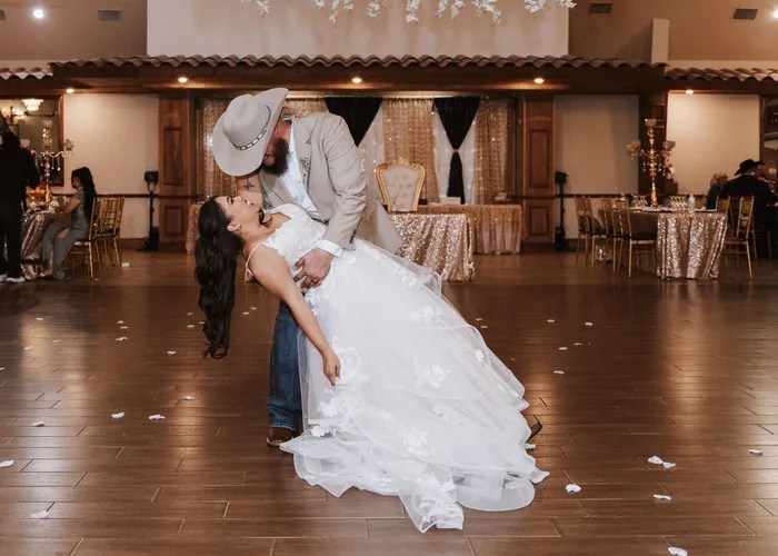 Wedding ceremony at Herrera's Event Hall, Houston, TX