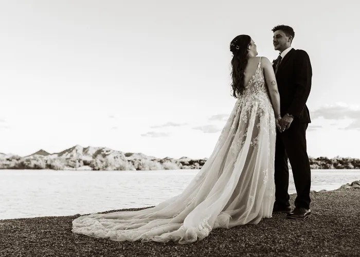 Wedding ceremony at Hidden Lake (Sunset Ridge), Buckeye, AZ