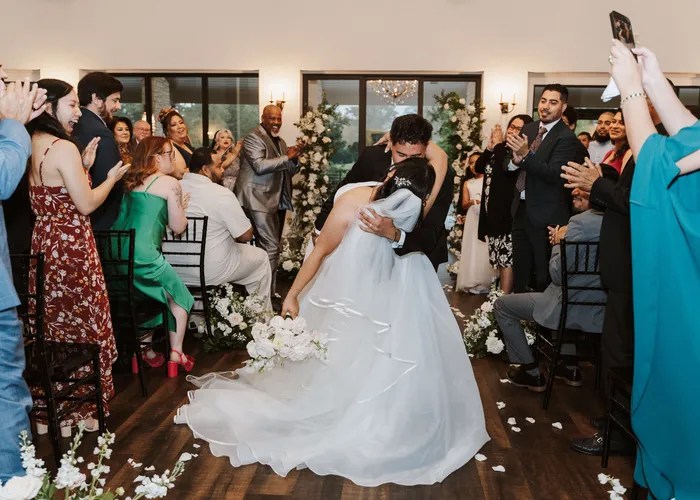 Wedding ceremony at Hidden Pines, Lake Houston, Atascocita, TX