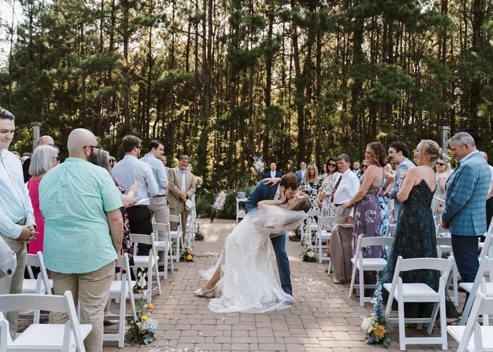 Wedding party celebration at The Historic Hill House and Farm, Willis, TX