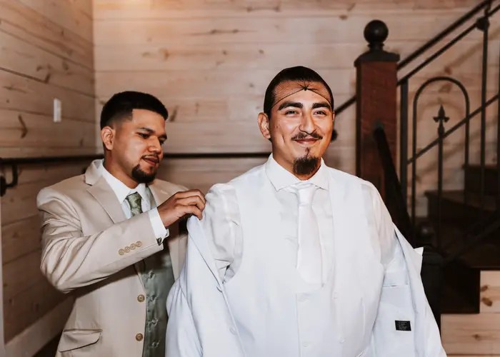 Wedding ceremony at Hochzeit Hall, Spring, TX