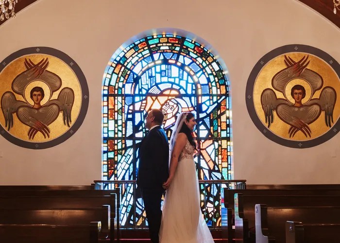 Candid wedding moment at Junior League of Houston, Houston, TX