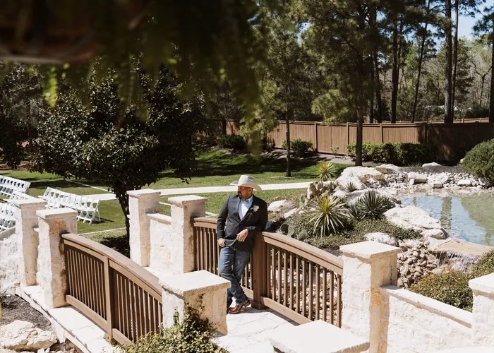 Wedding ceremony at The Springs in Lake Conroe, Montgomery, TX