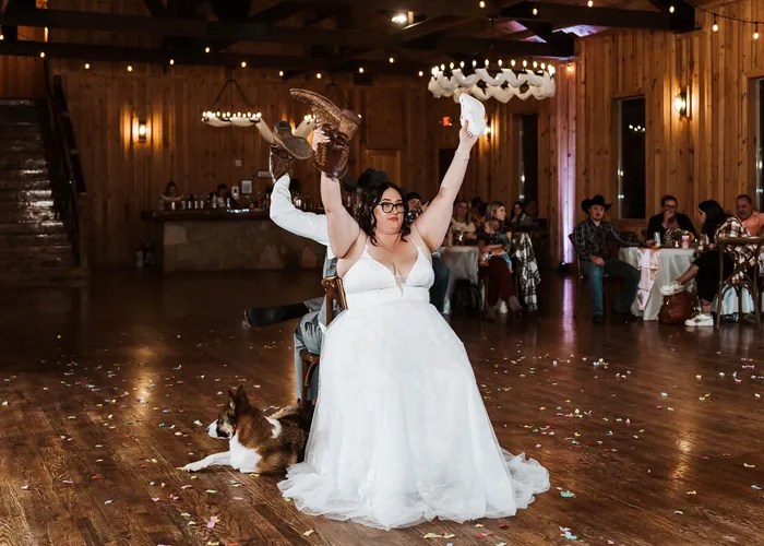 Candid wedding moment at The Springs in Magnolia, Magnolia, TX