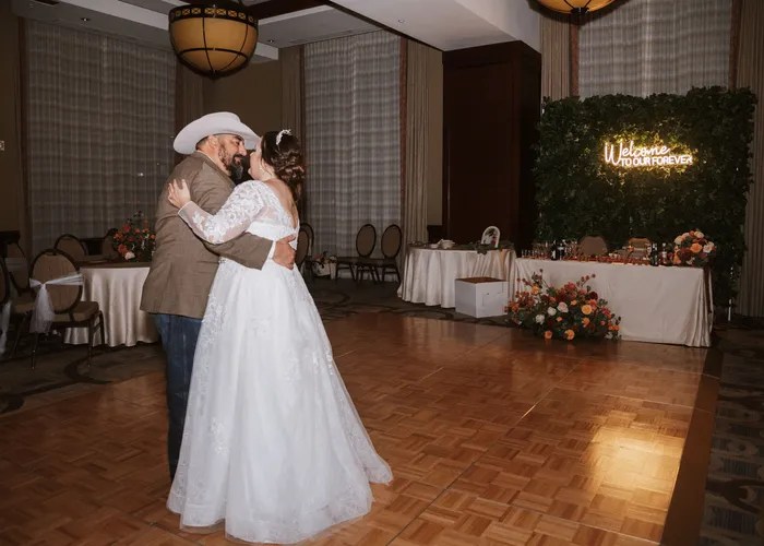 Wedding ceremony at Mokara Hotel & Spa, San Antonio, TX