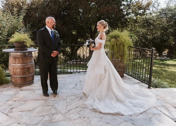 Candid wedding moment at Moon Shadow Haven Wedding and Event Venue, Mountain Home, TX