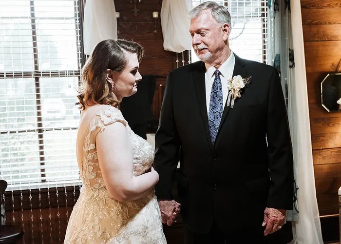 Wedding ceremony at Oak Tree Manor, Spring, TX