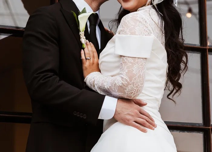 Candid wedding moment at One Eleven East, Hutto, TX