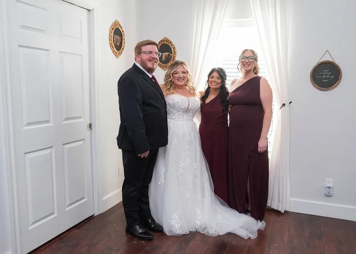 Candid wedding moment at The Orchard Event Venue & Retreat, Azle, TX