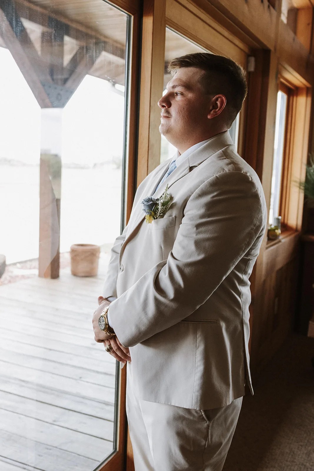 Carsyn & Tyler's wedding party portrait at Restoration Ranch, Midfield, TX