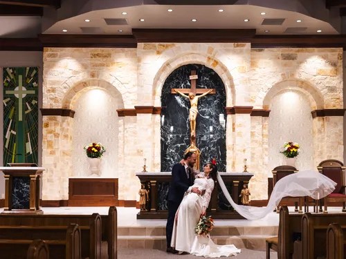 Past wedding at St. John the Baptist Catholic Church, Alvin, TX