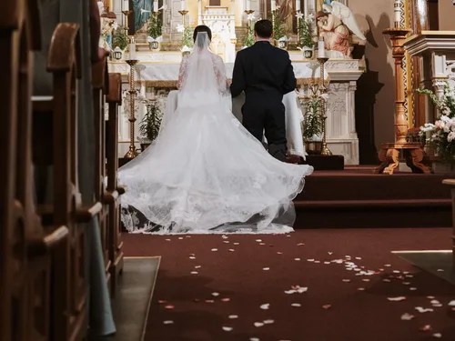 St. Joseph Catholic Church wedding venue interior, Waxahachie, TX