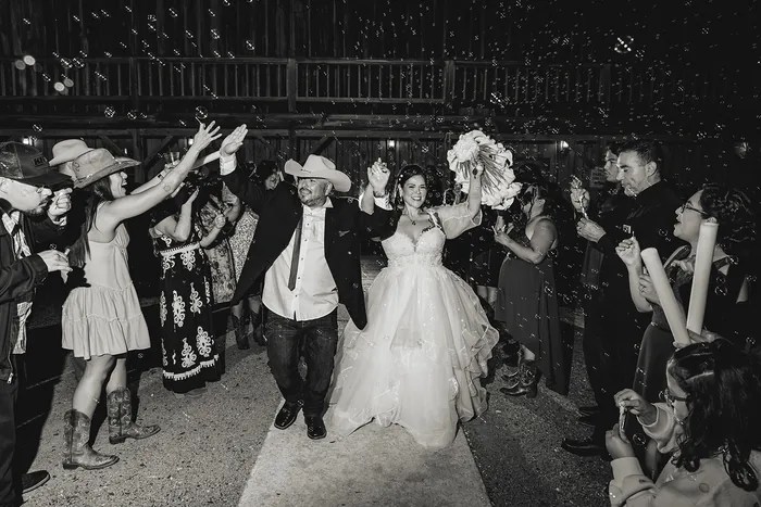 Wedding send-off celebration at Texas Old Town, Kyle, TX