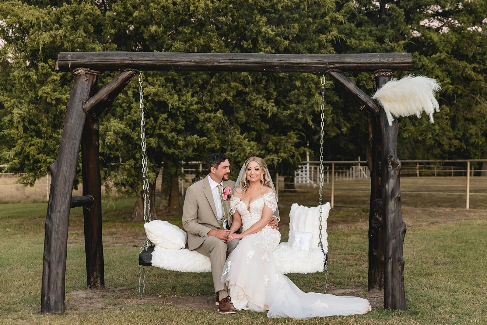 Trevor & Megan's wedding photography at The Dream Ranch, Wolfe City, TX